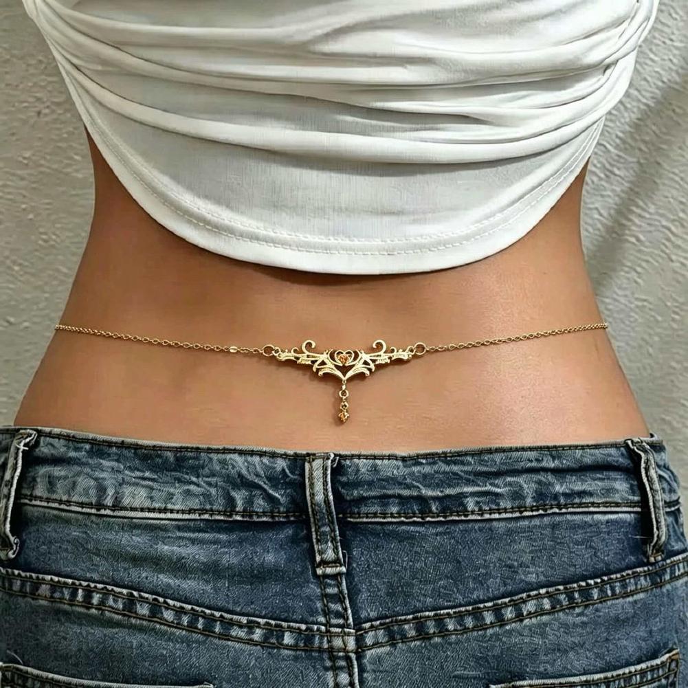 Body Jewelry Goth - Gotische hartvormige sexy dames tailleketting, punk