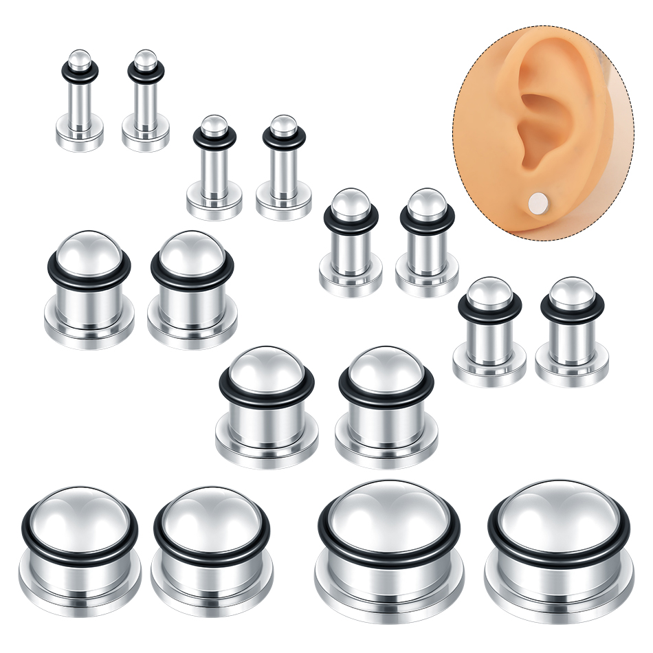 Body Jewelry Gauges - 1 paar Rvs Oor Tunnel Oorbel