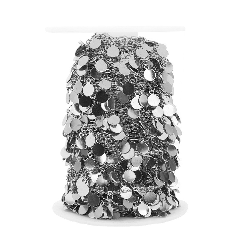 Body Jewelry Chain - 1 Meter RVS 6mm Schijf Handgemaakte