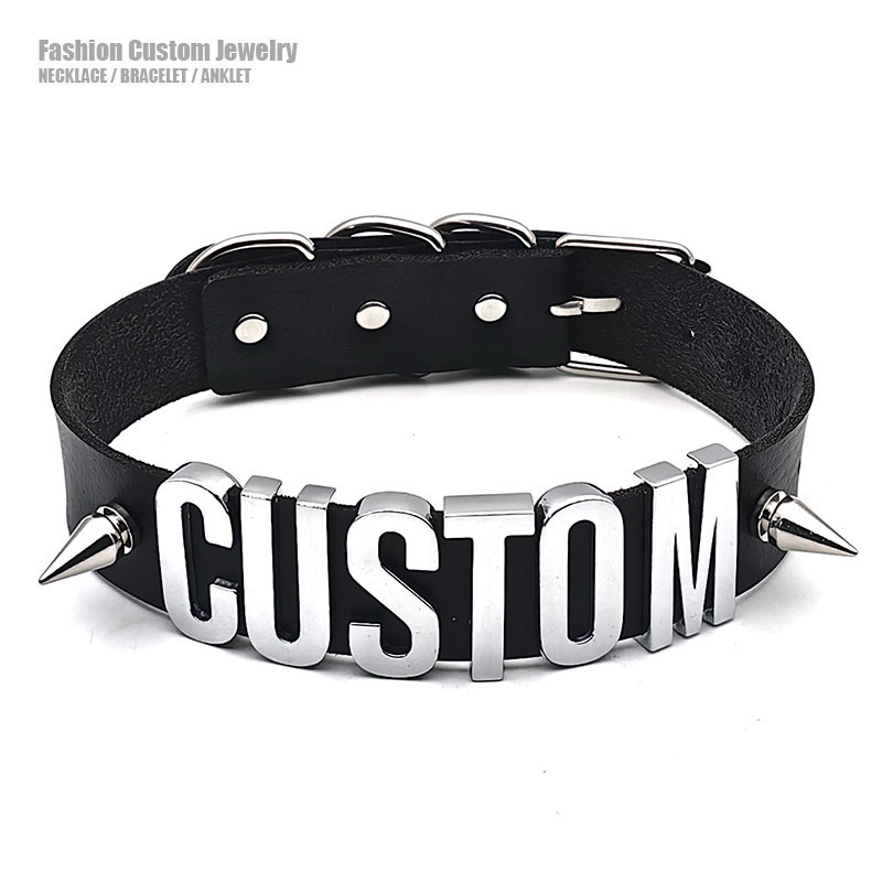 Body Jewelry Goth - Punk Klinknagel Aangepaste Letters Kraag Spikes
