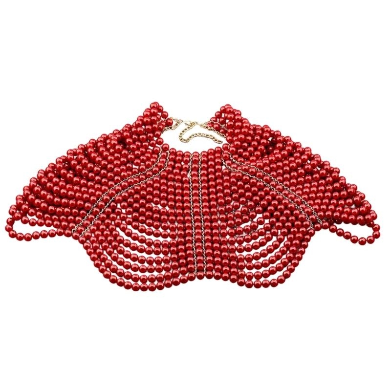 Body Jewelry Chain - 49MD Elegante Damessjaal Multi Layer Kralen