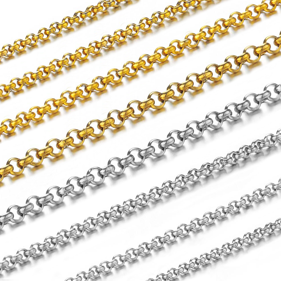 Body Jewelry Chain - 1 meter 2-4 mm roestvrijstalen O-vormige