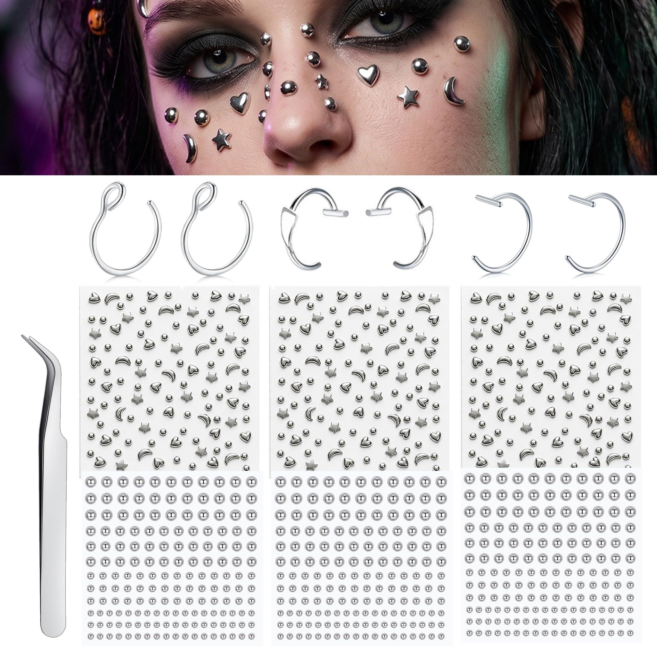 Body Jewelry Labret - Neppe piercings, balletjes, stick-on neusring, nep