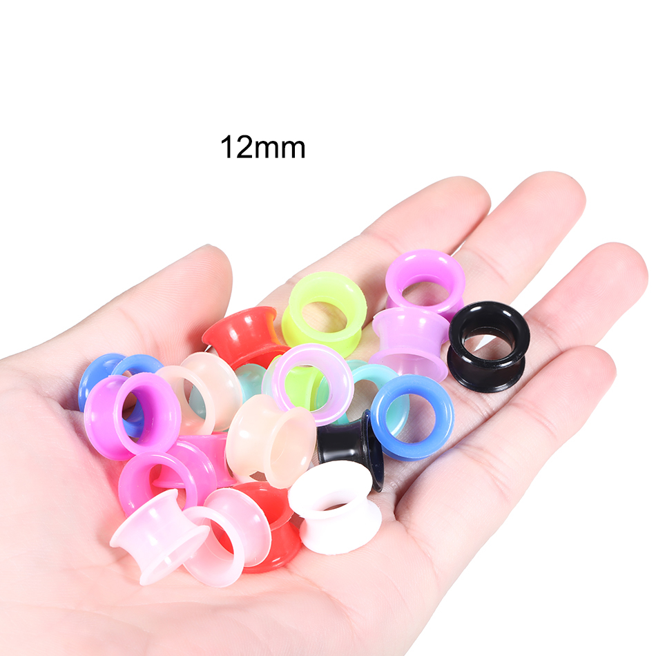 Body Jewelry Gauges - 24 Stuks Siliconen Hoge Double Flared