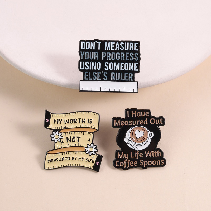 Body Jewelry Measurements - Zelfliefde pin met lichaamspositiviteit: Mijn waarde