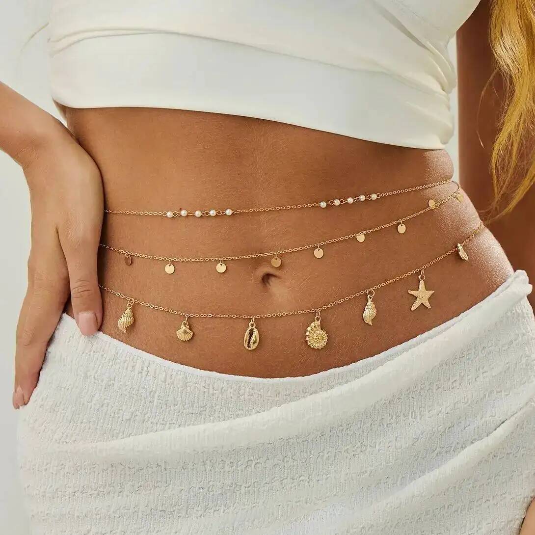 Body Jewelry Chain - IngeSight.Z 3 stks/set Boho Zeester Conch
