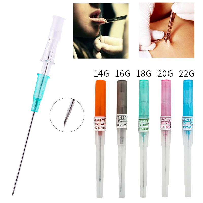 Body Jewelry Stores - 5 stuks gesteriliseerde katheter-piercingnaalden, professionele piercingwinkels,