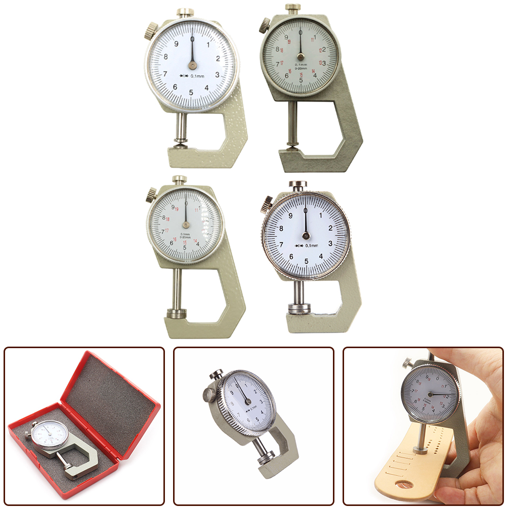 Body Jewelry Measurements - Lederdiktemeter met metalen behuizing en meetbereik