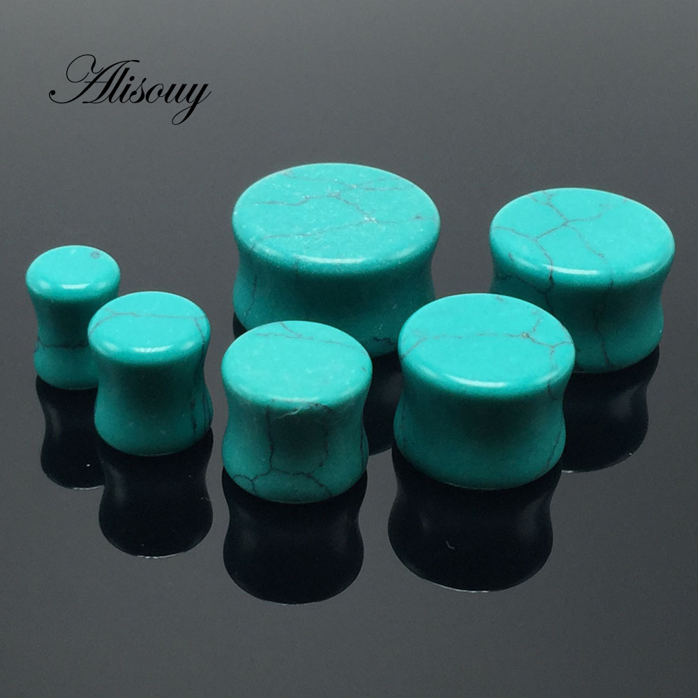 Body Jewelry Gauge To Mm - Alisouy 2 stuks mode groene steen