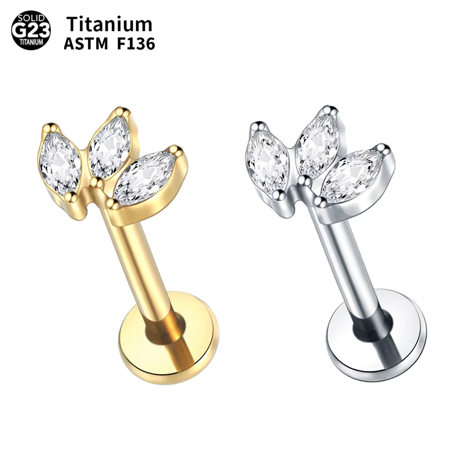 Body Jewelry Labret - 1 st Labret Piercing Titanium Lip