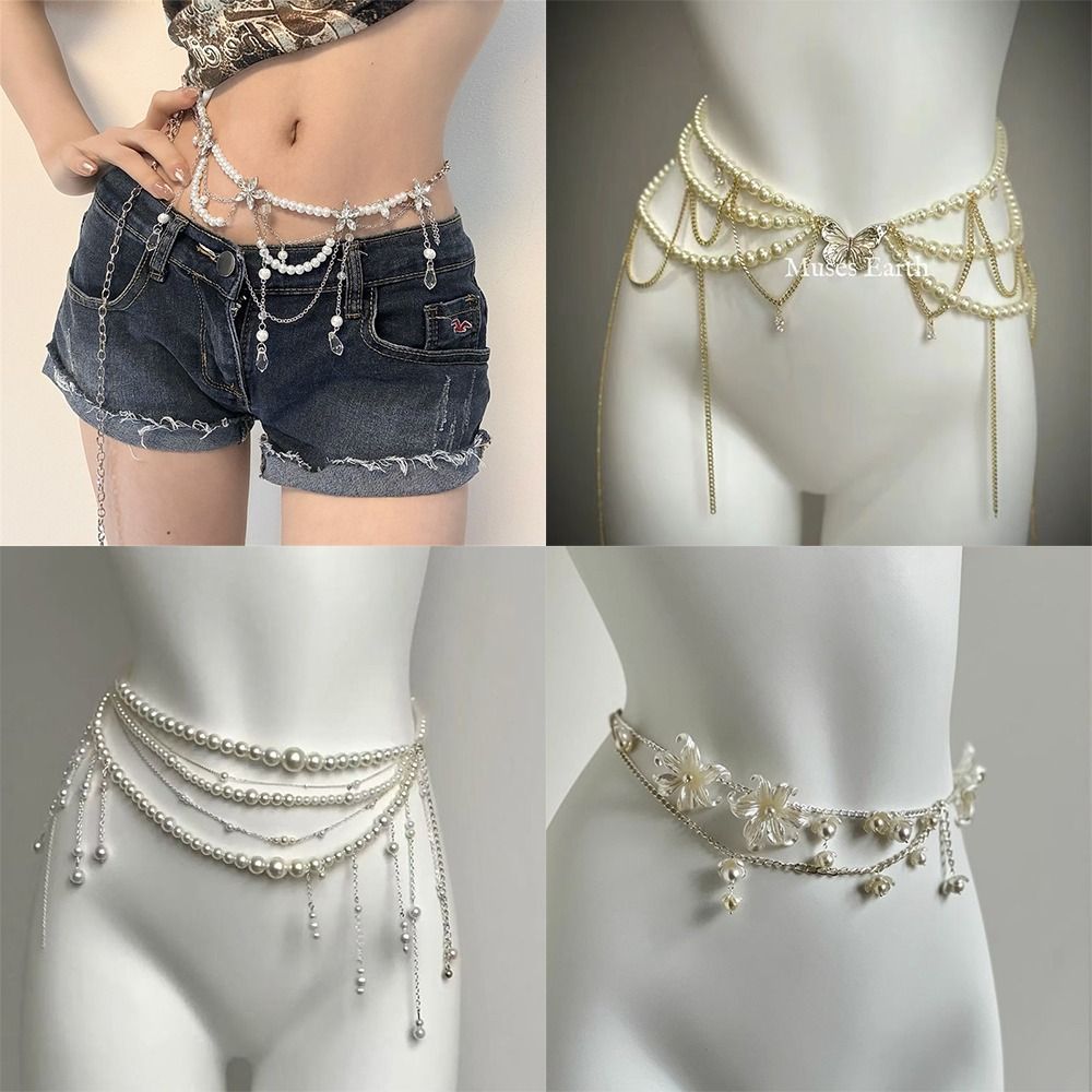 Body Jewelry Chain - Mode Elegante Parel Taille Kettingen Taille