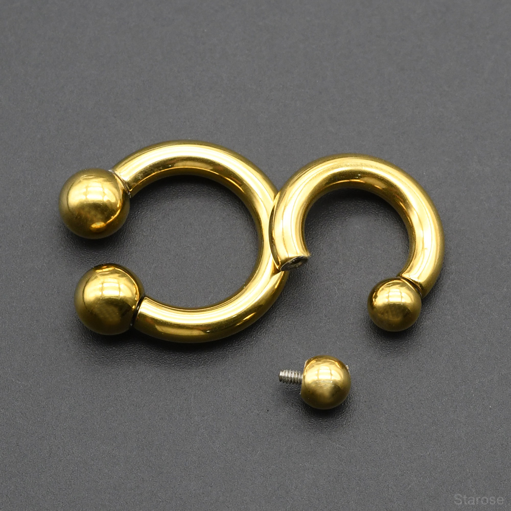 Body Jewelry Gauges - 8G-00G Grote Gauge Rvs Hoefijzer Ring