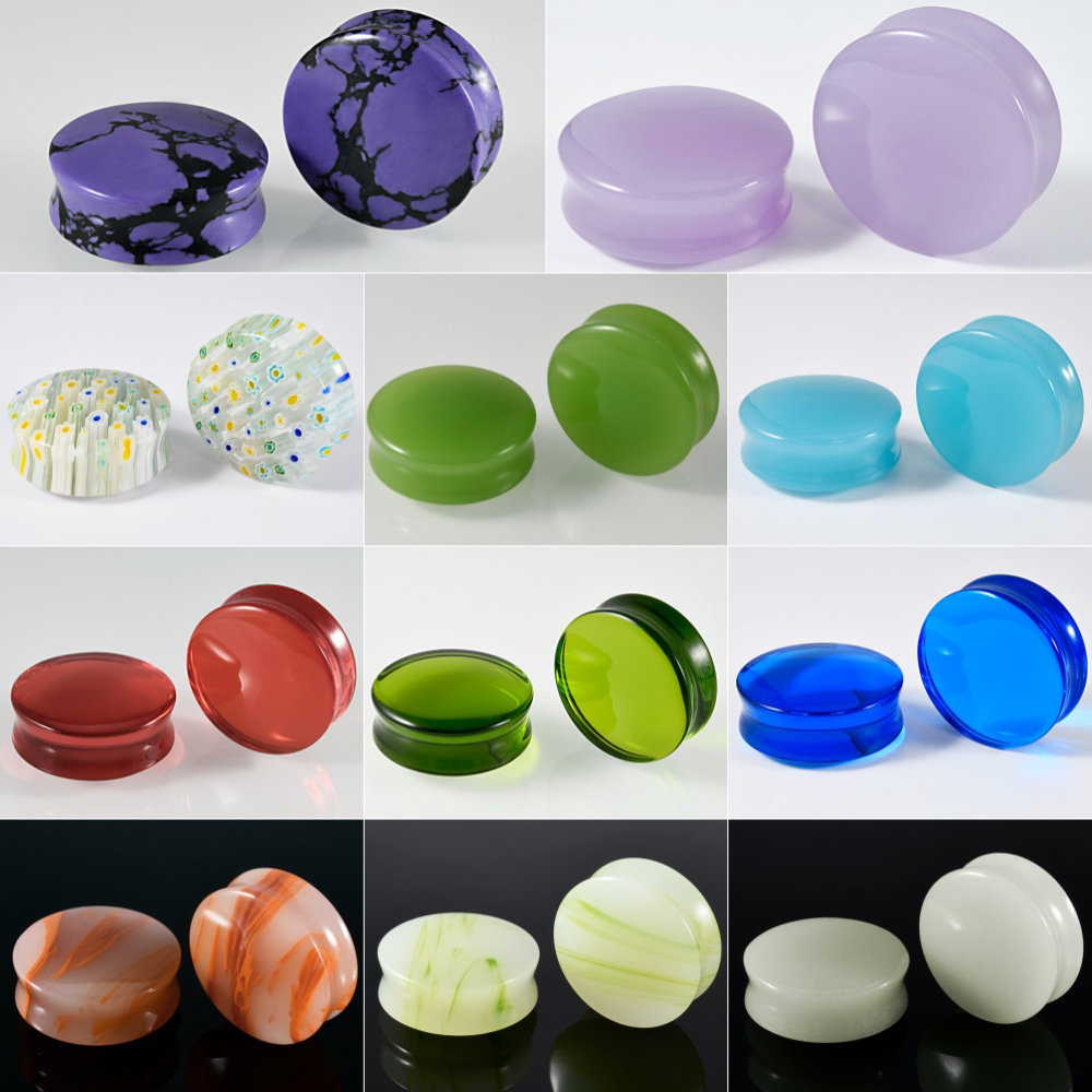 1/2/22PCS Glas & Steen Ronde O - Body Jewelry Gauges recensie en prijs