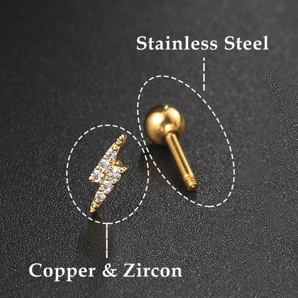 Star Moon Kraakbeen Stud Oorbe - Body Jewelry Labret recensie en prijs