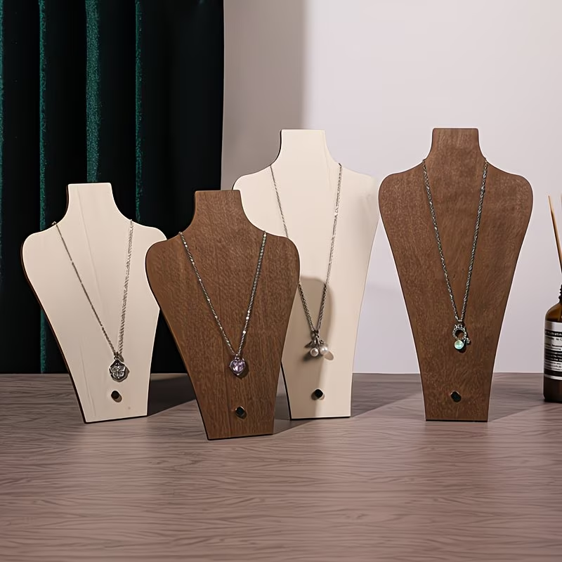 Walnoothout afneembare mannequ - Body Jewelry Display Ideas recensie en prijs