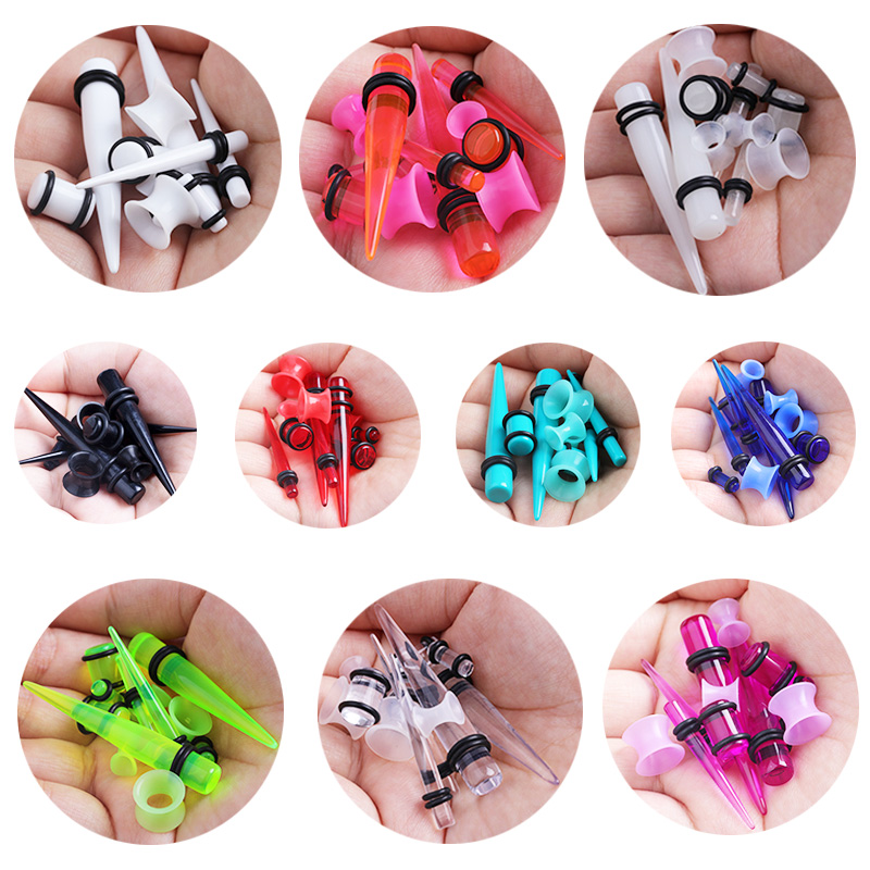 50 stuks acryl spike oormeters - Body Jewelry Gauges recensie en prijs
