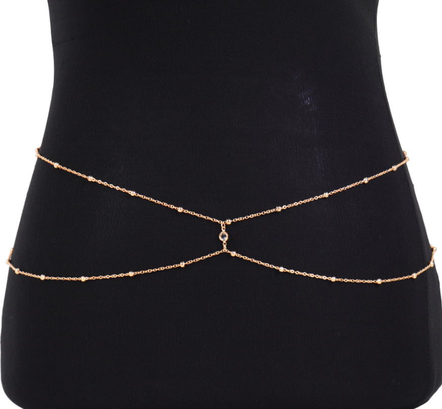 Doorzichtige Strass Kralen Bui - Body Jewelry Chain recensie en prijs