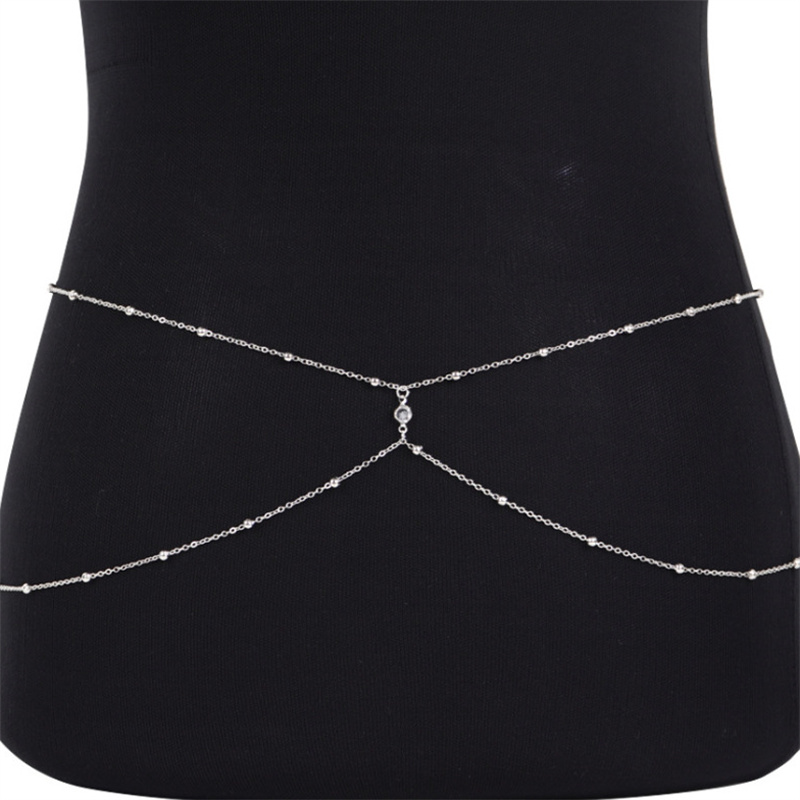 Doorzichtige Strass Kralen Bui - Body Jewelry Chain recensie en prijs