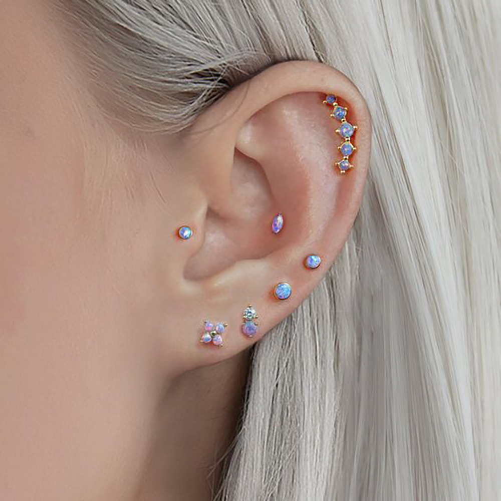 1PC Rvs Opaal Bloem Oor Tragus - Body Jewelry Labret recensie en prijs
