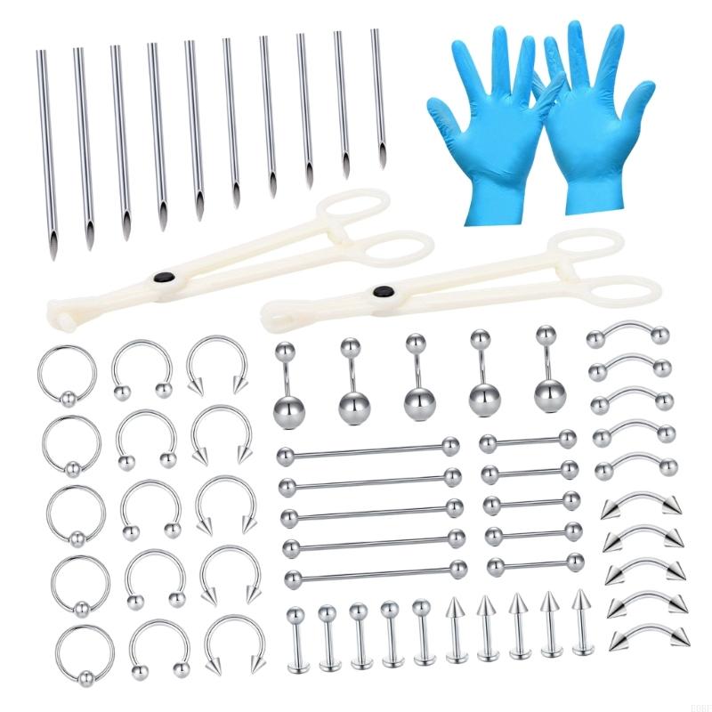 Complete 64-delige piercingsie - Body Jewelry Gauges recensie en prijs