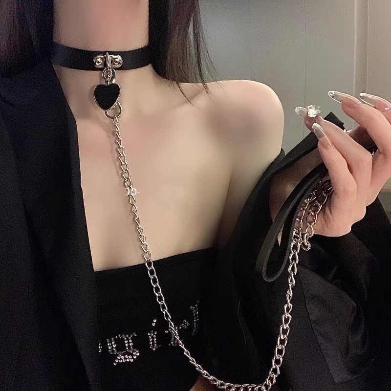 Sexy ketting kraag leer bdsm c - Body Jewelry Goth recensie en prijs