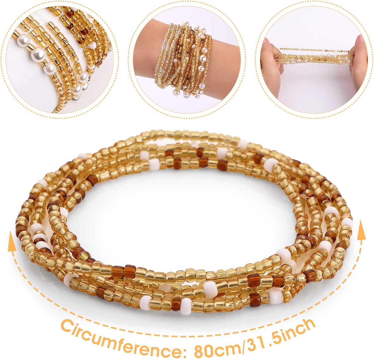 Tailleparels voor vrouwen, bui - Body Jewelry Chain recensie en prijs