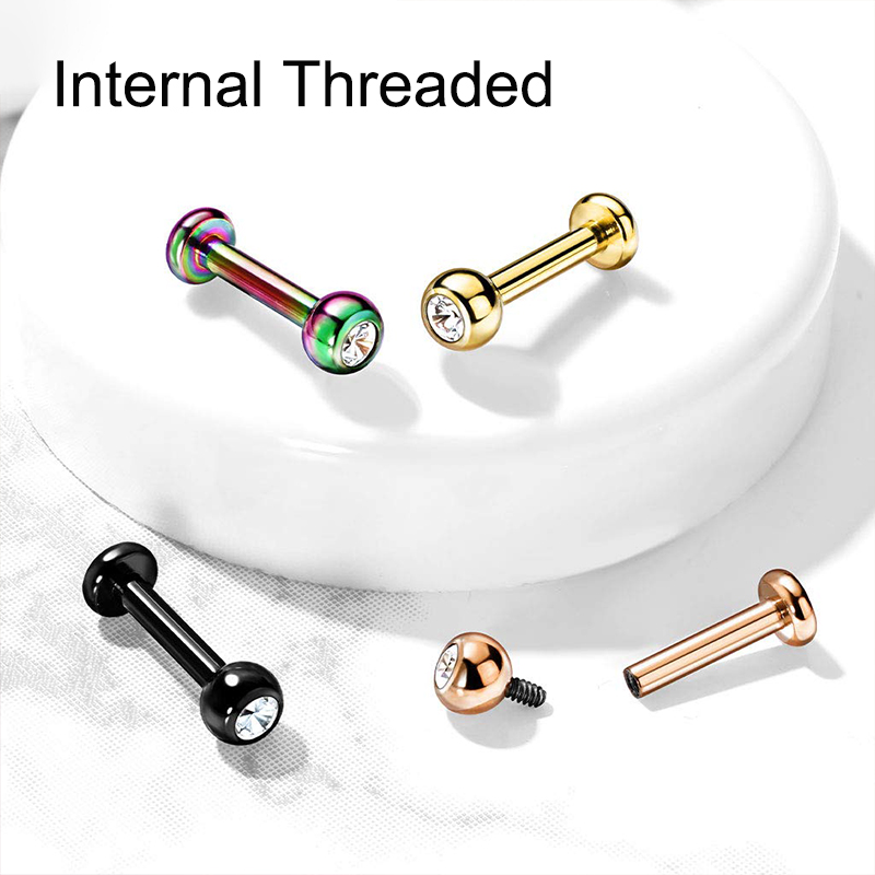 16G Chirurgisch staal bal top  - Body Jewelry Labret recensie en prijs