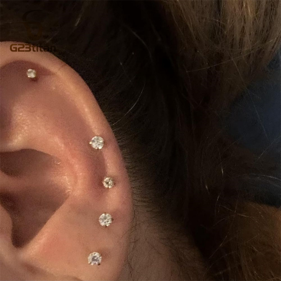 2-delige G23 titanium push-in  - Body Jewelry Labret recensie en prijs