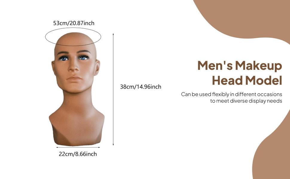 Mannelijke Mannequin Hoofd Oef - Body Jewelry Display Ideas recensie en prijs