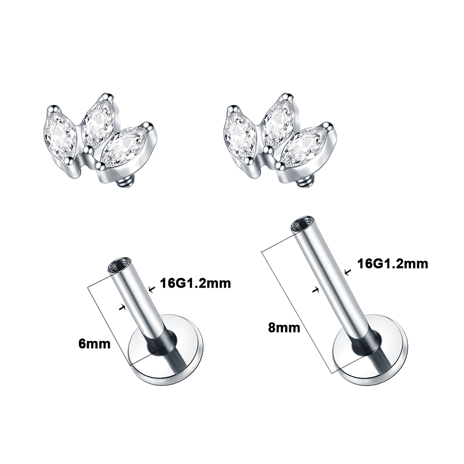 1 st Labret Piercing Titanium  - Body Jewelry Labret recensie en prijs