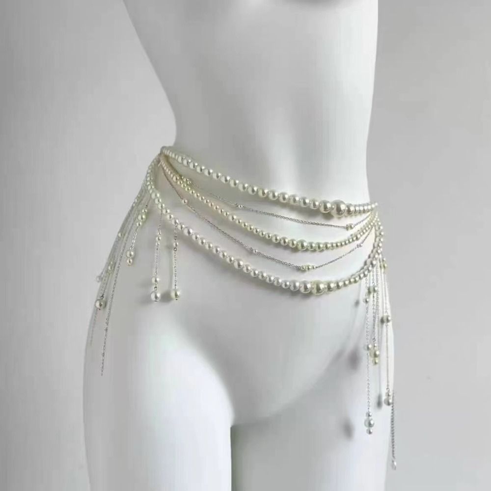 Mode Elegante Parel Taille Ket - Body Jewelry Chain recensie en prijs