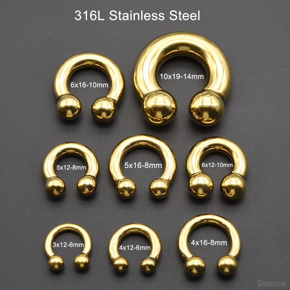 8G-00G Grote Gauge Rvs Hoefijz - Body Jewelry Gauges recensie en prijs