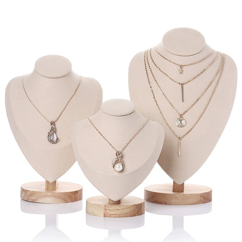Fluwelen portret ketting displ - Body Jewelry Display Ideas recensie en prijs