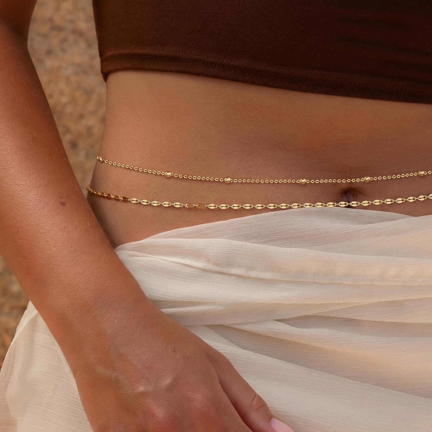 14K verguld gouden tailleketti - Body Jewelry Chain recensie en prijs