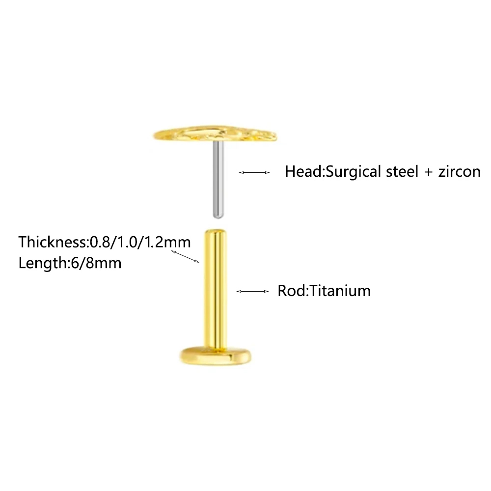 ASTM F136 G23 Titanium hartvor - Body Jewelry Labret recensie en prijs